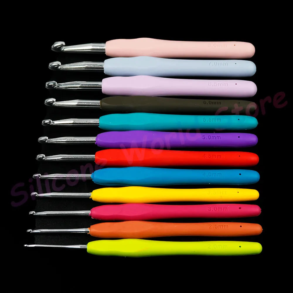 Silicone World 45/37PCS Crochet Set DIY Hand Held Knitting Tools Woolen Weaving Tool Kits With Storage Bag Hook Needle Set