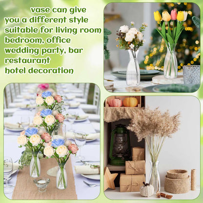 Stripe style vase, DIY floral decoration display, holiday and home decoration table decoration, wedding, home, dinner party