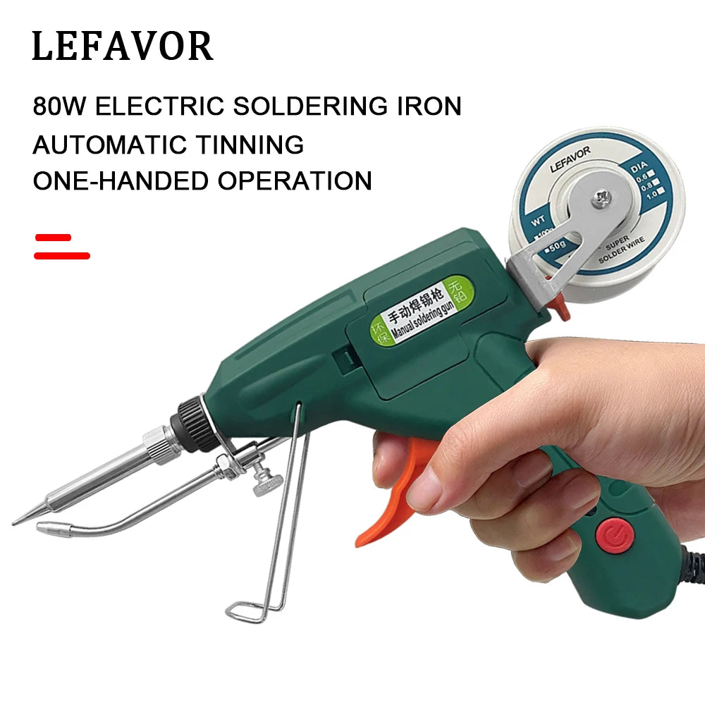 Electric Soldering Iron Gun Hand-held Internal Heating Soldering Iron Automatically Send Tin Gun Soldering Welding Repair Tool