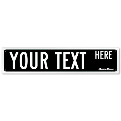 Custom Street Sign, Personalized Metal Sign For Office Workplace Home Yard Road, Custom Your Text Signs for Outdoor 16x4 Inches