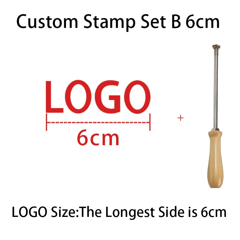 Personalized Leather Stamp Custom Logo Branding Iron Stamps Heating Brass Embosser Seals DIY Wood Cake Hamburger Craft Handmade