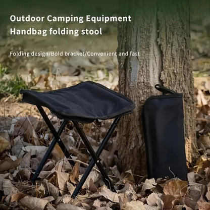 Portable Folding Camping Stool Lightweight Compact Foldable Handbag Seat for Outdoor Fishing Picnic Hiking Beach Travel