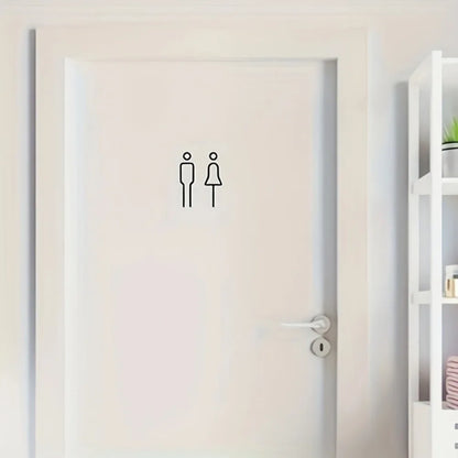 Fashion Black Gold Color Toilet Sign Plate Brass Wash Room Door Wall Label Sticker Wc Holder Signage Board