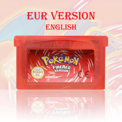 GBC/GBA EUR Version Pokemon Crystal/Yellow/Emerald/Fire Red/Leaf Green Game Cartridge Video Game Card High Quality with Battery