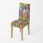 Home chair cover Oil painting style kitchen chairs Coversadjustable dining elastic fabricchairs covers chair cover for wedding