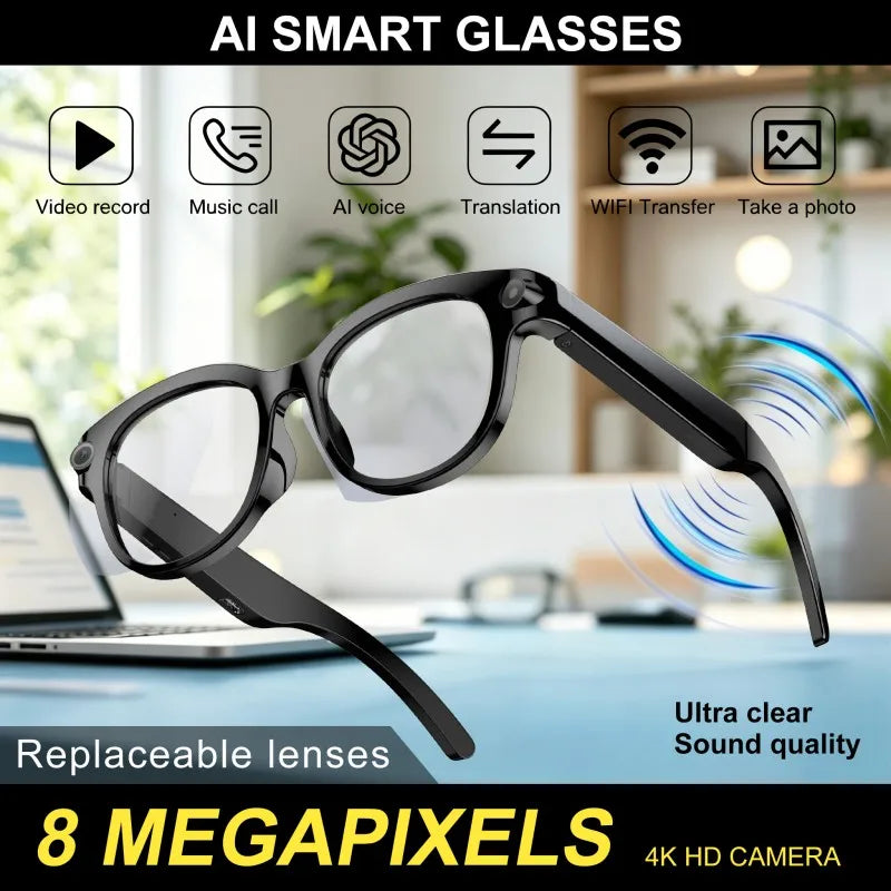 Xiaomi AI Smart Glasses 8K HD Camera LED light Translation Dialogue Meeting Video Record Outdoor Sports Sunglasses 2026 New