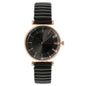 Luxury Treasure Blue Crystal Ladies Quartz Watch - Casual Stainless Steel Stretch Strap Fashion Women's Dress Clock