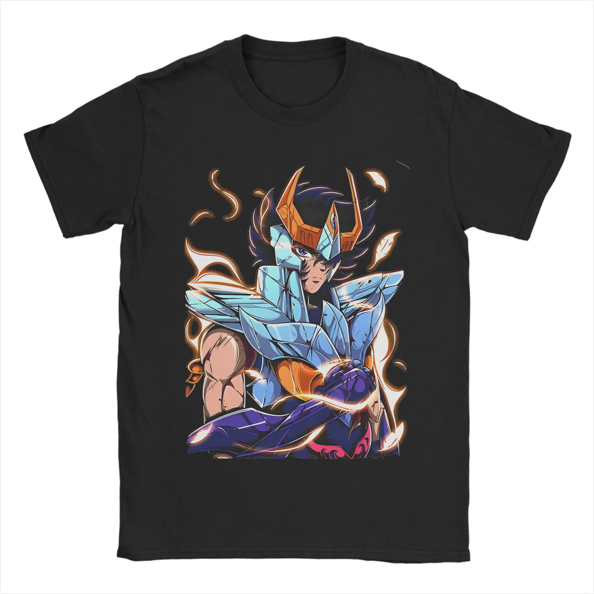 Knights of The Zodiac for Men Women T Shirt Anime Fashion Tee Shirt Short Sleeve Round Neck T-Shirt Cotton Gift Idea Clothes