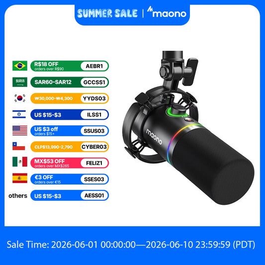 maono PD200X XLR\USB Dynamic Microphone for Gaming Recording Streaming Youtube Metal Mic with Software Tap-to-Mute Gain Knob