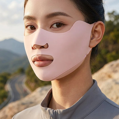UPF50+ Ice Silk Sun Protection Face Mask Cool Breathable Lightweight for Outdoor Running Golf Summer Sports Women Men