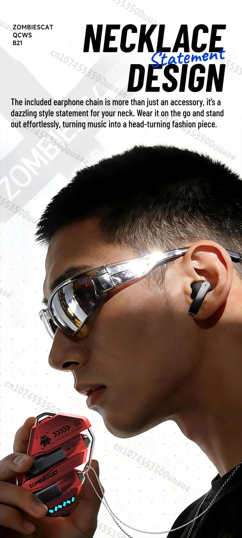 Zombies Cat Real Time Ai Translator Headphone Alloy Mecha Bluetooth 6.0 Earphone Immersive Stereo TWS Wireless Earbuds with APP