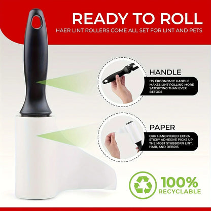 Extra-Sticky Lint Roller for Pet Hair Removal,Ideal for Dog & Cat Owners,Perfect for Clothes & Furniture Cleaning