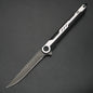 2025 NEW M390 Steel Feather Pattern Folding Knife Outdoor Camping Pocket Knife Portable Fruit Knife High Hardness Folding Knife