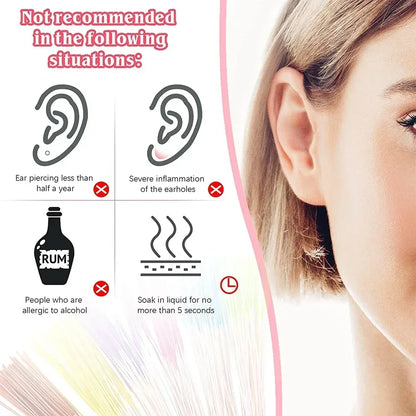 Ear Cleaning Line Set Ear Hole Care Tool Kit Portable Earring Hole Cleaner For Men Women Daily Care To Remove Dirt Eliminates Od