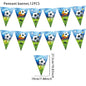 Blue Football Birthday Party Decoration Supply Birthday Soccer Plates Cups Napkins Towel Paper Tableware Tablecloth Party Favor