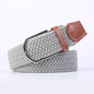 Unisex Elastic Fabric Woven Casual Women Belt Pin Buckle Expandable Braided Stretch Canvas Stylish Leisure Belts for Men