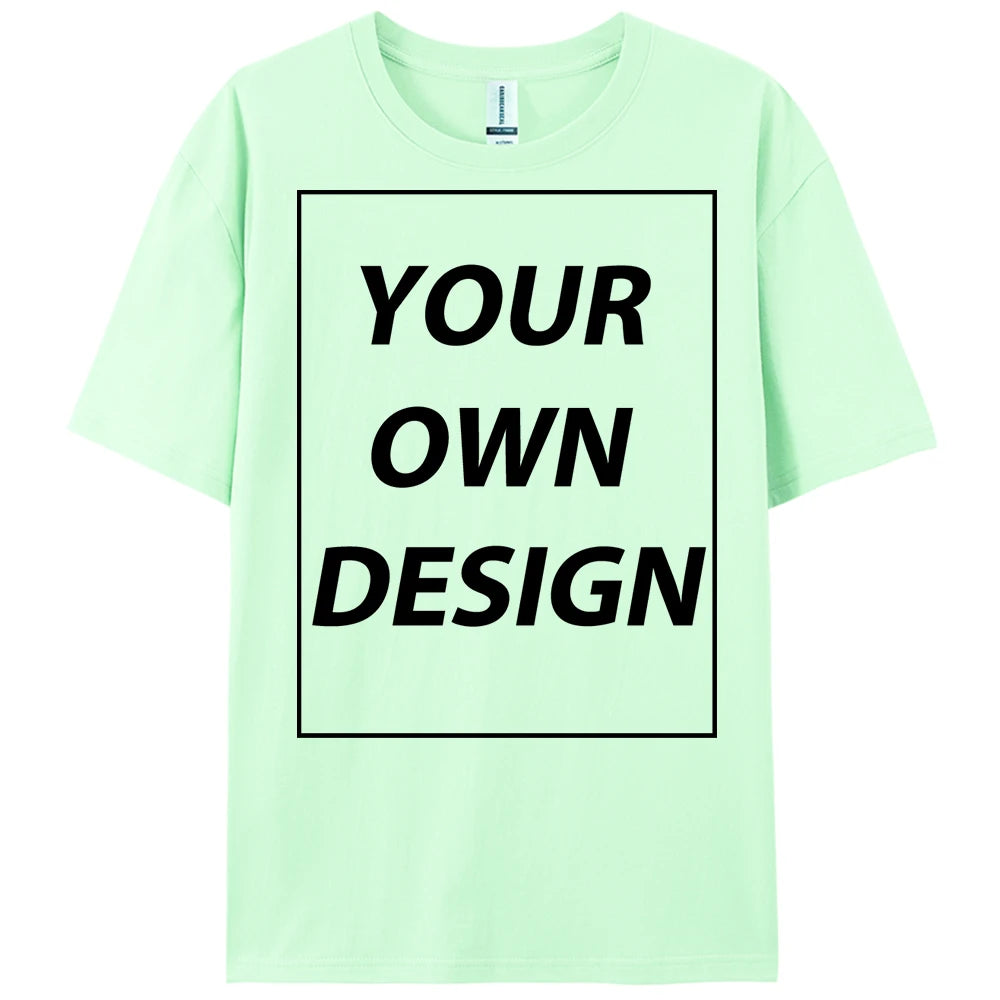 Personalized Custom Print Summer Y2K Team T-Shirt Cotton Casual Loose Short Sleeve Basics Fashion Tee Work Breathable Streetwear