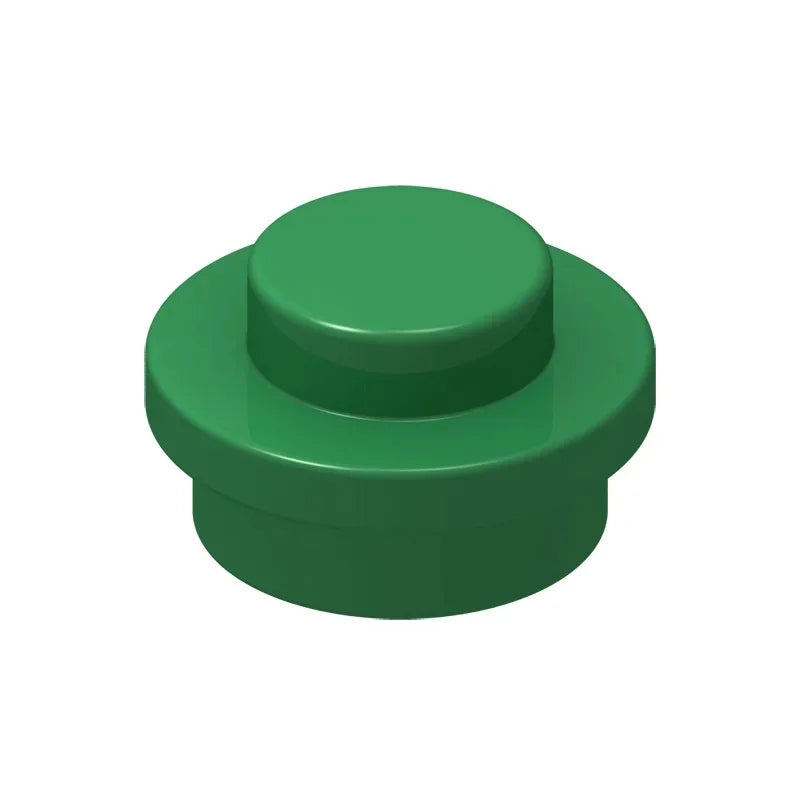 100PCS PLATE 1X1 ROUND Compatible With 4073 Round & Angles MOC Self-Locking Bricks Building Blocks Toys Accessories