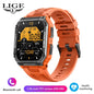 LIGE nowy wytrzymały wojskowy smartwatch z połączeniami Bluetooth dla mężczyzn 1,95" ekran HD 100+ trybów sportowych monitorowanie zdrowia Smartwatch dla Androida i iOS