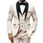 New Men's 3 Piece Suit Business Formal Set, Groom & Groomsman Wedding Suit, Elegant Prom & Party Outfit