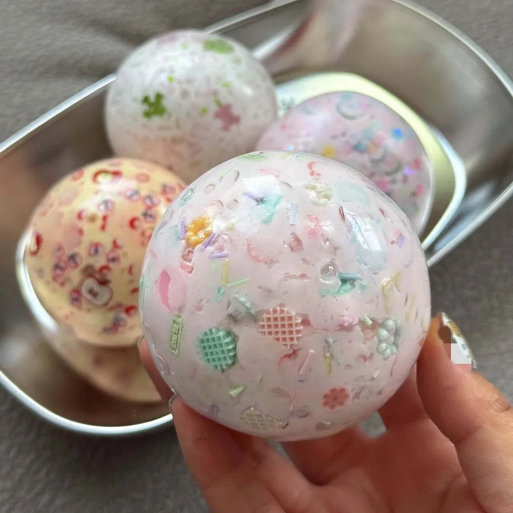 Satisfying Sound Crunchy Squishy Toys Non-bounce Shapable Building Blocks Squeeze Pinch Handmade Sensory Fidget Ball