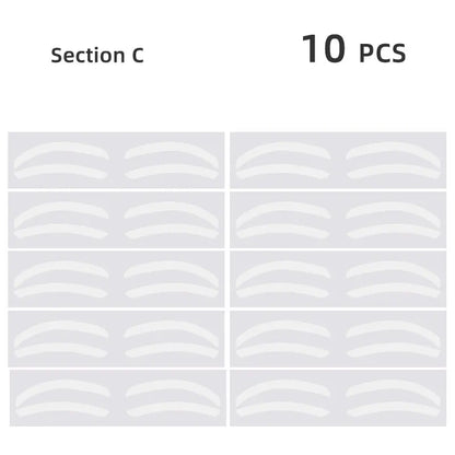 10Pcs Disposable Eyebrow Stencil Sticker Grooming Brow Shaper Template Eyebrow Tattoo Tint Airbrush Auxiliary Make Up Tool