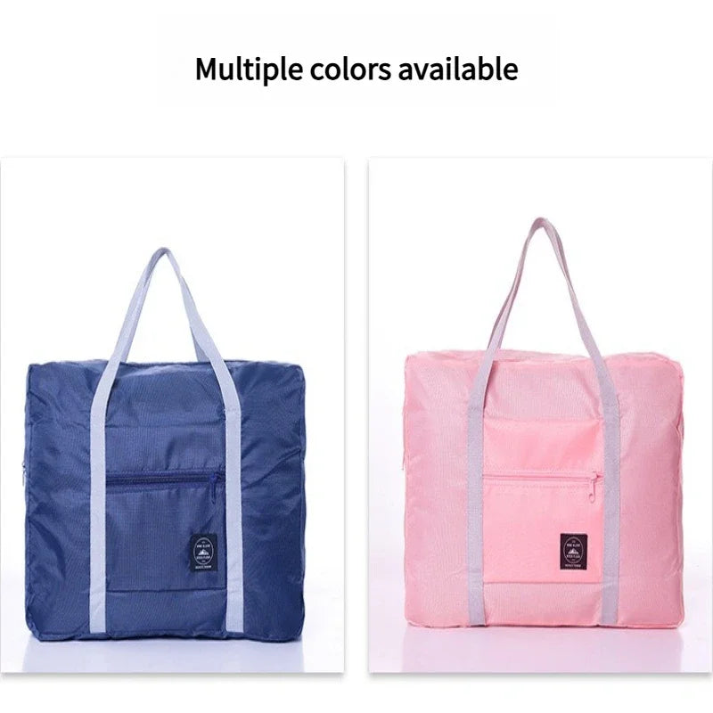 Large-capacity luggage storage bag, foldable portable travel bag, moving clothes packing bag with pull handle