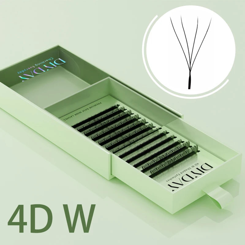 DIYDAY W Shape Eyelashes Extensions W Shaped Bloom 3d 4d 5d 6d 7d 8d Eye Lashes Natural Soft Premade Fan Lash Extensions