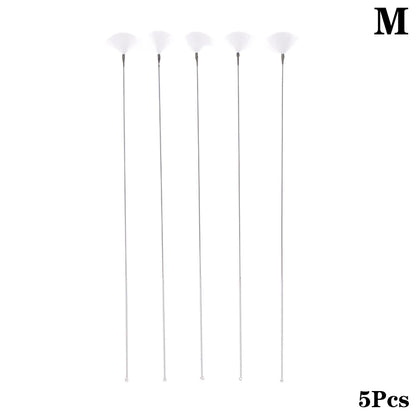 1/5Pcs Goose Feather Stick Ear Picking Elastic Earwax Cleaner Stick Massage Chicken Peacock Feather Silver Needle Ear Dig Tool