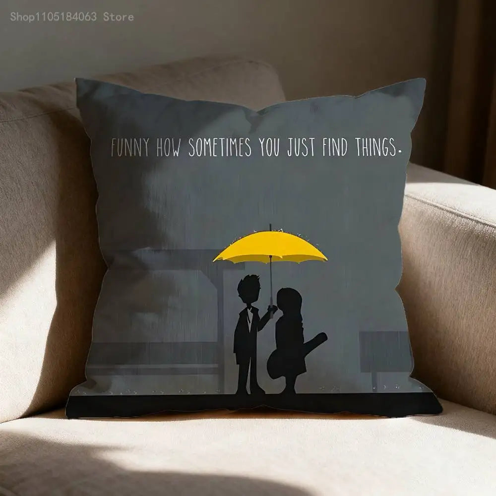 H-How I M-Met Your M-Mother Pillowcases Bedroom Living Room Sofa Home Decor Polyester Cushion Cover with Zipper