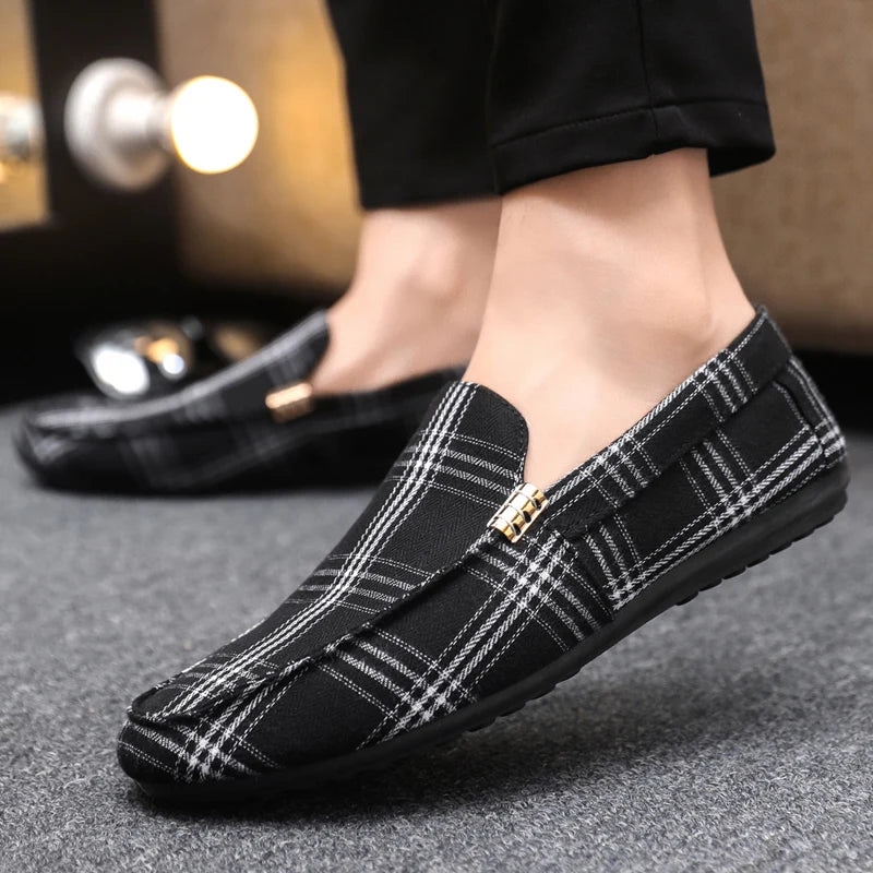 Classic Design Loafers Men Summer Slip-on Men's Casual Shoes Breathable Flat Shoes Comfy Non-slip Driving Shoes Man Moccasins