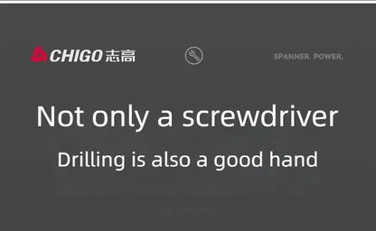 CHIGO Brushless Electric Drill Cordless Knockable Driller Driver 80N.m 18V Screwdriver Li-ion Battery Electric Power Tools