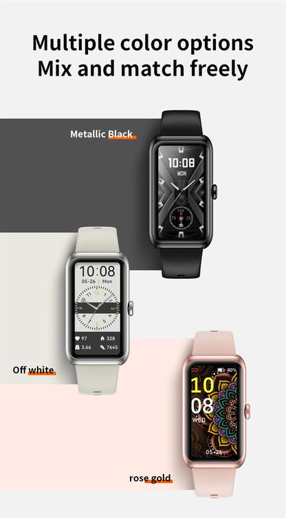 LIGE Fashionowy Smartwatch z Pełnym Ekranem Dotykowym Męski Damski Przypomnienie o Połączeniach Bransoletka Damska 100+ Trybów Sportowych Monitor Tętna Smartwatch
