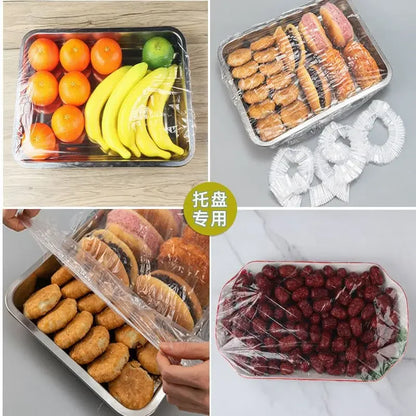 120/70/52CM Disposable Kitchen Accessory Food Cover Storage Bag Saver Dust Food Grade Fresh Lids Elastic Shower Headgear Cover