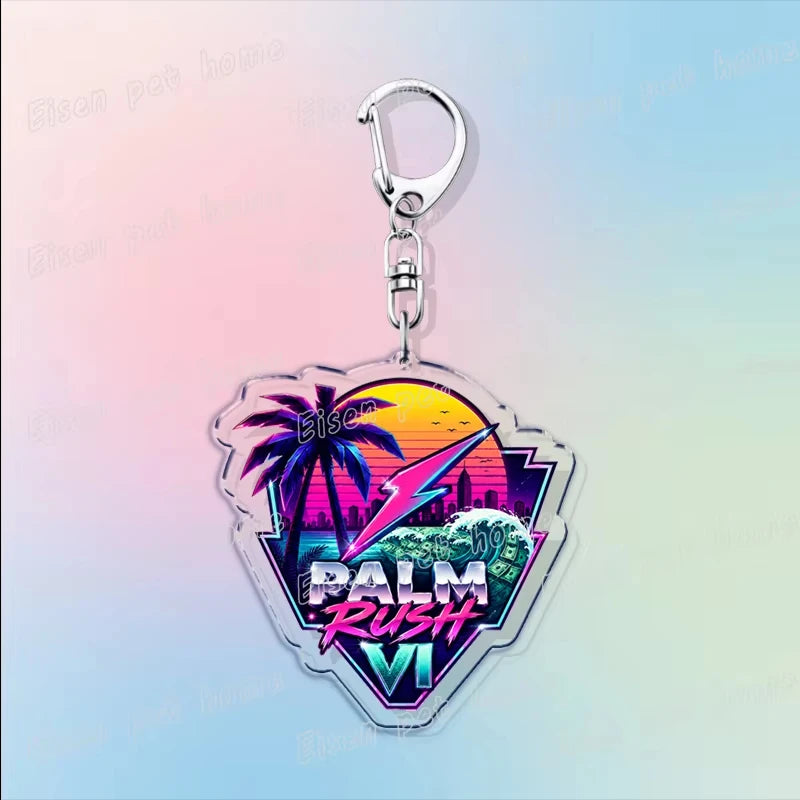 Classic Game Vice City Keychains for Accessories Bag Charm San Andreas Pc Games Lovers Keyring Jewelry Fans Gifts