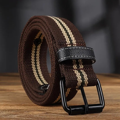 Men's Canvas Belt Casual Retro Women's Belt Outdoor Sports Belt With Jeans Belt Breathable Lightweight Eyelet Belt For Men Women
