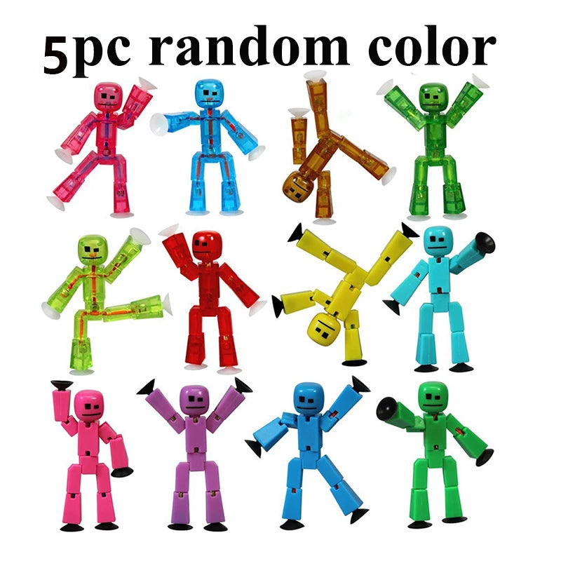 Suction Cup Toys Sticky Robbot Toys for Boys Funny Deformable Action Figure Sucker Toys for Kids Adult Birthday Gifts