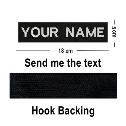 Custom Big Size Patches Personalized Name Embroidered Patch Stripes Badge Emblems Iron On Or Hook Loop Applique For Clothes