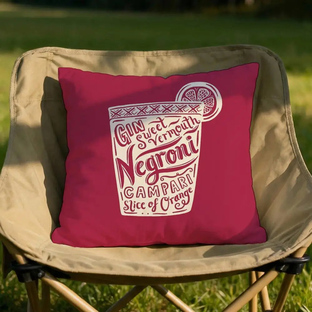 Negroni Cocktail Cushion Cover Soft Reversible & Durable Pillow Cover – Multi-Scene Use for Home & Car Daily Comfort