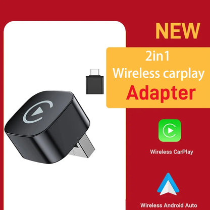 2in1 Wireless Carplay Adapter For iPhone android auto apple Wireless Carplay Mini USB Ai Box Carplay For Toyota Volvo Hyundai