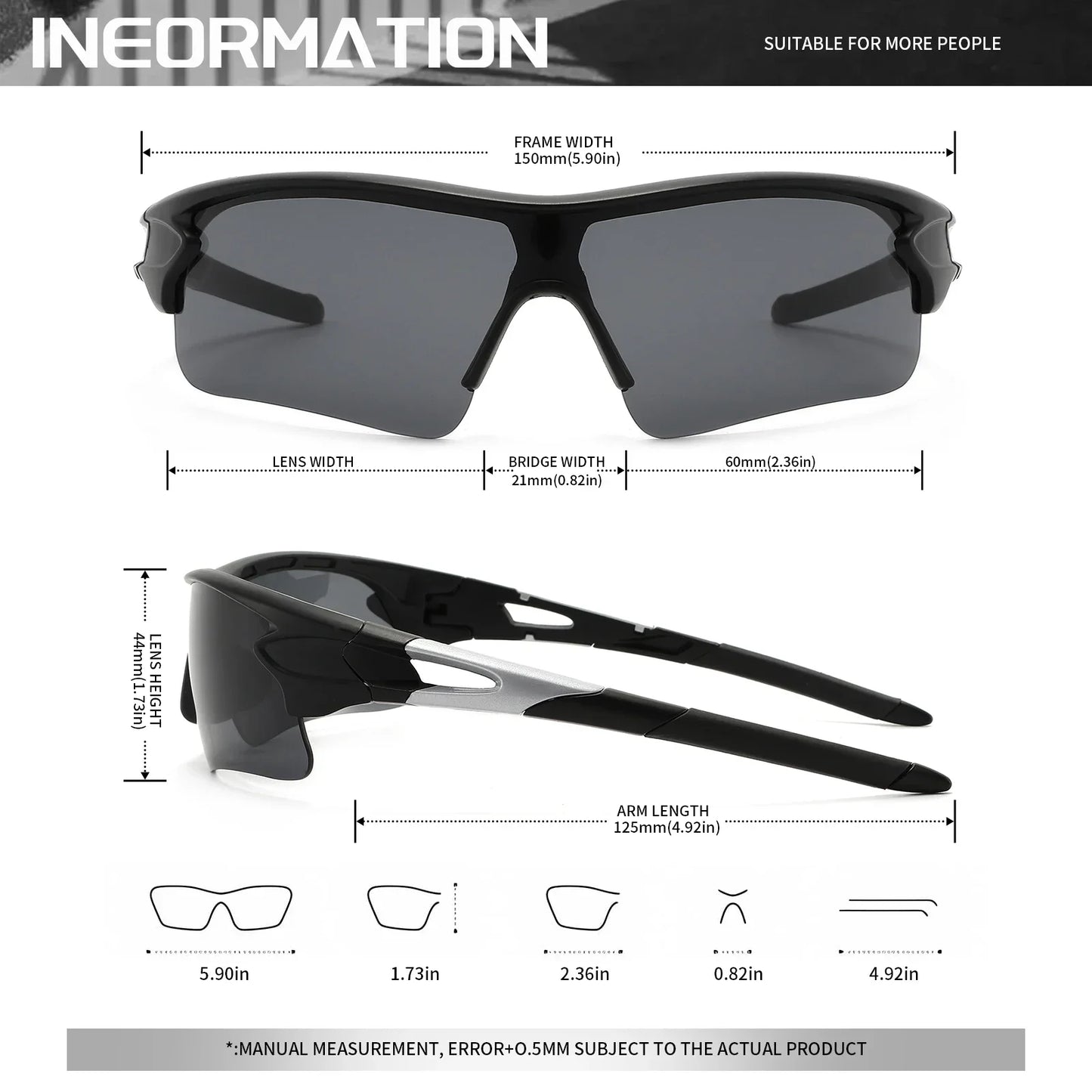 Unisex Professional Polarized Sports Sunglasses UV400 Windproof Cycling Running Outdoor Activities Eyewear Cycling Goggle