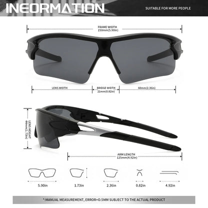 Unisex Professional Polarized Sports Sunglasses UV400 Windproof Cycling Running Outdoor Activities Eyewear Cycling Goggle