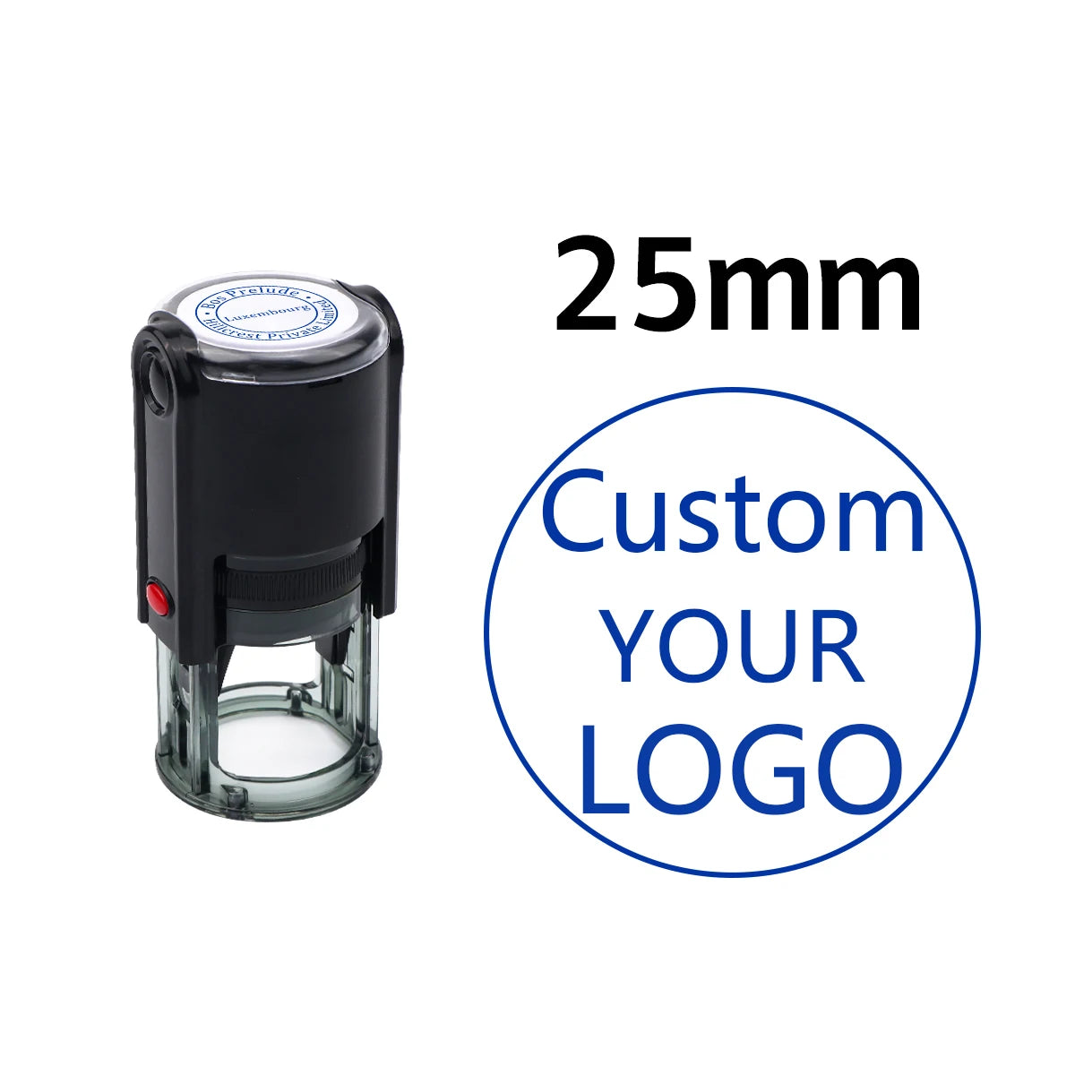 Custom Logo Round Stamp Personalized Image Self Inking Stamper Customized Business Logo Text Stamps-4 Sizes-5 Ink Color Options