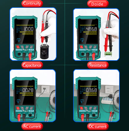 TOOLTOP 3,2-calowy wielofunkcyjny tester kabli sieciowych 400M z testem POE, mapowaniem kabli LAN, multimetrem, NCV i lokalizatorem linii telefonicznych