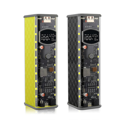 PD65W 45W Super Fast Charging DIY Power Bank Case Weld-Free 8-Cell 18650 Battery Storage Box Daul USB Type C Output