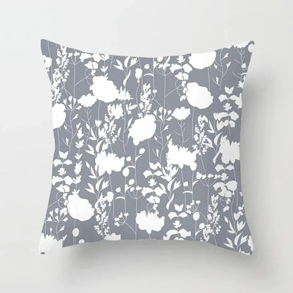 European Gray Pillowcase Geometric Pillow Cover Sofa Cushion Cover Garden Throw Pillows Hotel Outdoor Cushions car Chair 45X45cm