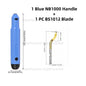 Metal Deburring Tool Kit Burr Remover Hand Tool Anti-Slip Handle with 10pcs Sharp Deburring Blades for Copper Wood Plastic