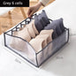 6/7/11 Foldable Underwear Underwear Socks Organizer With Dividers Clothes Storage Box Breathable Mesh Bag For Wardrobe