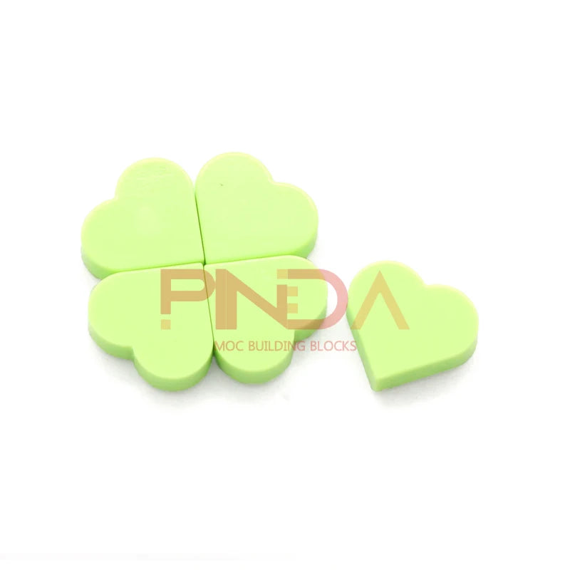 100pcs MOC 39739 Tile Round 1x1 Heart Building Blocks Sets Love Peach Compatible with Educational Creative Kids Children Toys