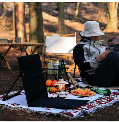 Lightweight Portable Outdoor Folding Beach Chair picnic groud seat One-Piece Backrest Design for Camping Travel Leisure No Legs